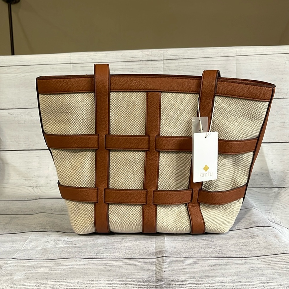 Landry weaved canvas tote